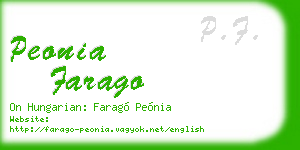 peonia farago business card